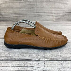 Fashion Slip On Cushioned Loafers Men Size 9.5 Casual Faux Leather Dress Shoes